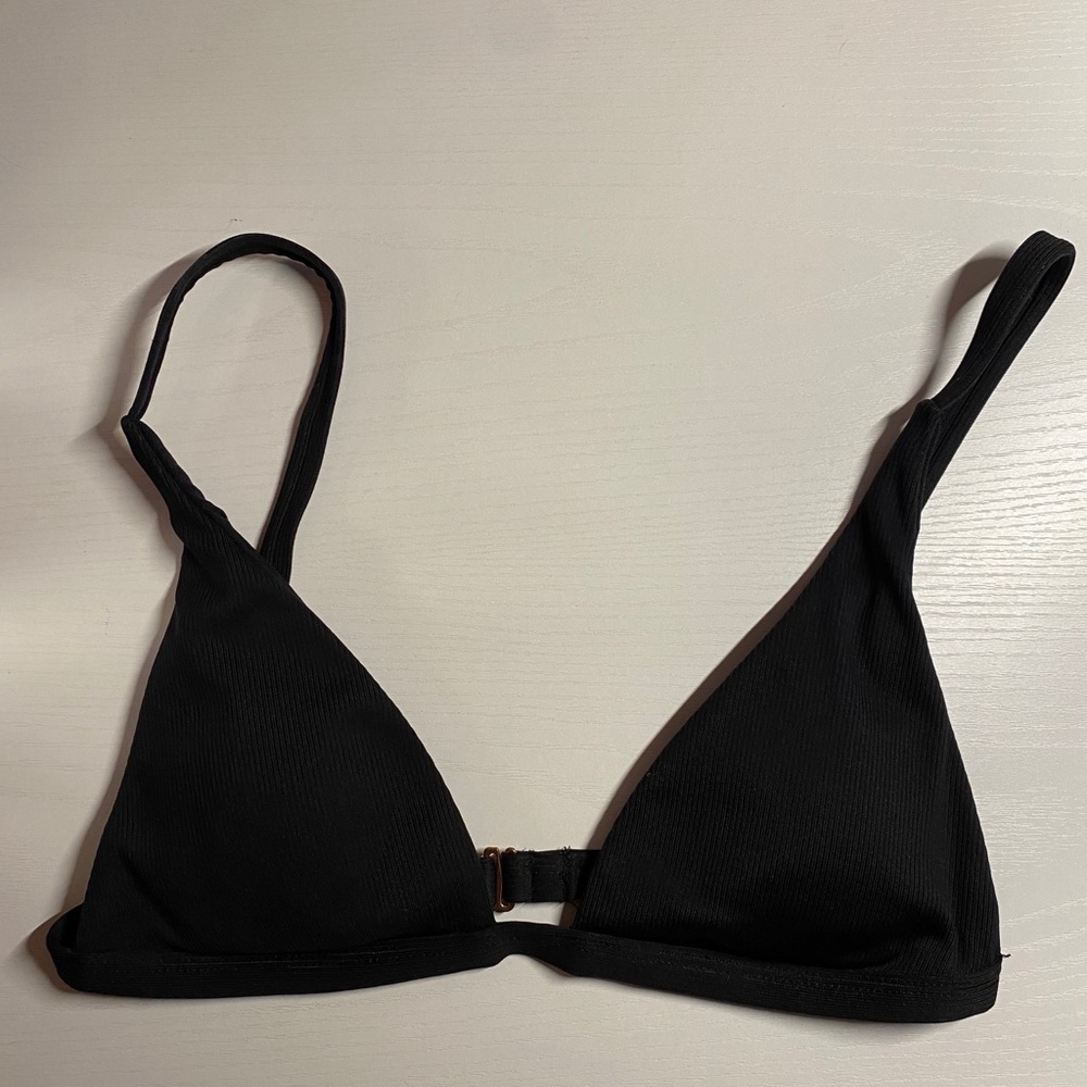 La hearts ribbed bikini top